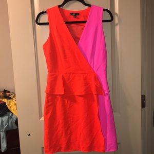 Bright orange & pink dress